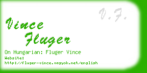 vince fluger business card